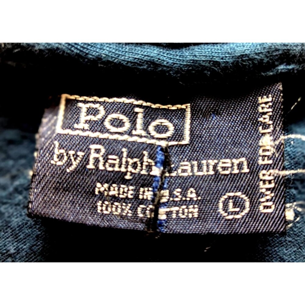 Polo Ralph Lauren T-Shirt Mens Large Navy Blue Red Pony Logo - Picture 4 of 8